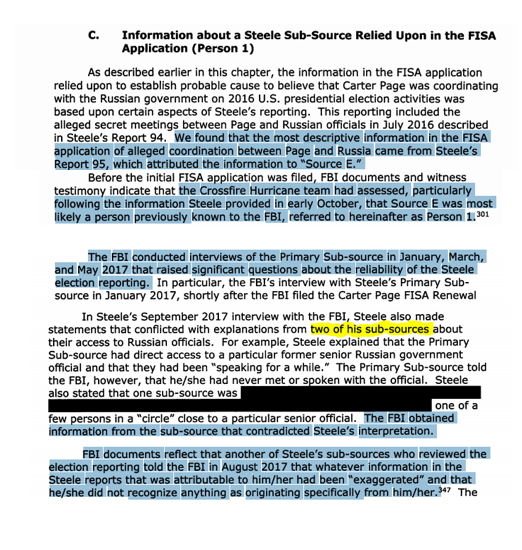 DOUBLE STANDARD 3:  @SergeiMillian is accused of being the “most descriptive” SOURCE relied on in the FISA. Despite this fact, Sergei escapes any INTERVIEW by FBI as contrasted against Steele, Primary Sub-source (multiple interviews) and at least two other sub-sources.