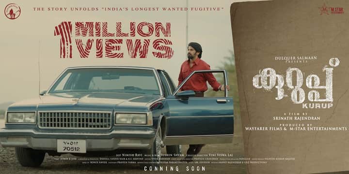 Igin_Dq's tweet photo. 1M+ Views on Youtube😍

#KurupSneakPeak @dulquer

Conning Soon💥 https://t.co/zPR2zB7GyK