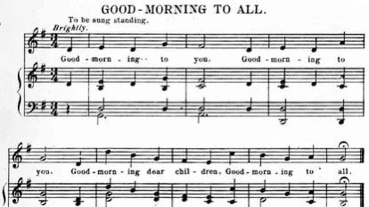 The song is based off the 1893 song by Mildred and Patty Hill entitled good morning to all. The lyrics were later reworked to become the iconic birthday song.