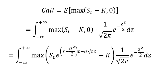Solving for the price of a call is just calculating the expectation of the call by integrating over Z (a standard normal variable with mean 0 variance 1). With enough change of variable and other shenanigans this can be done on pen and paper, see  https://quant.stackexchange.com/questions/25711/understanding-the-solution-of-this-integral