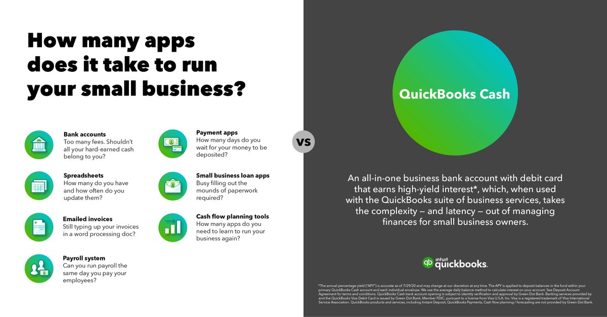 This product rollout is more than a bank account. The power of QuickBooks is that we pull together payment processing, bank, and credit cards - and put it in one place - enabling businesses to see a comprehensive view of their money-in/money-out and project forward cash flow.