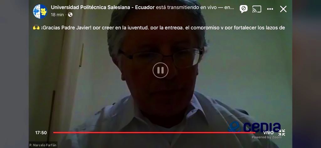 upsalesianaec's tweet photo. 🙌 ¡Gracias Padre Javier! por creer en la juventud, por la entrega, el compromiso y por fortalecer los lazos de fraternidad y cooperación en nuestra familia salesiana 💛💙

🎥🔴 Sigue #EnVivo el evento ingresando al siguiente enlace: https://t.co/jWqvncm6az https://t.co/xEO3NSJDVC