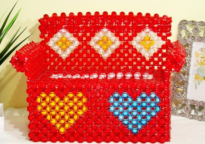 beaded tissue box shaped like a sofa, $99  https://www.etsy.com/listing/503741729/sofa-tissue-box?ref=user_profile