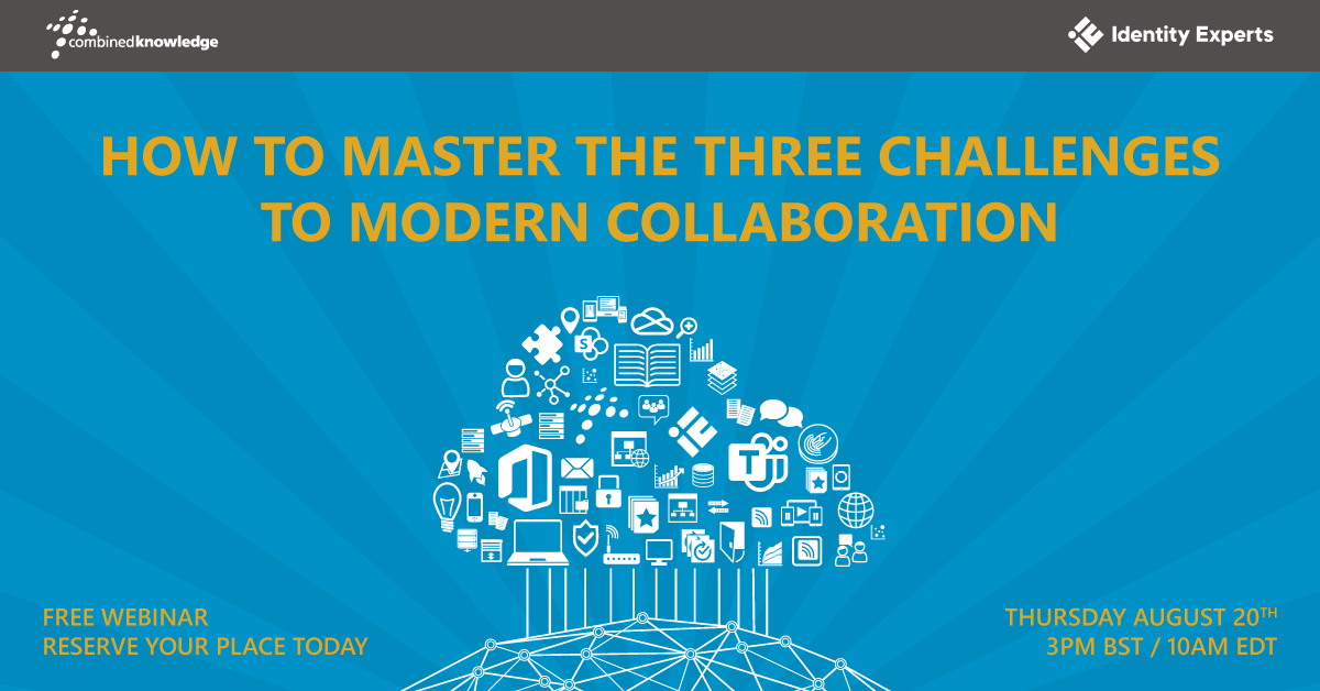 IdentityExperts's tweet photo. The way we work is changing, and in these uncertain times, #collaboration is the key to successful #RemoteWorking.

We've teamed up with @ckukltd to deliver an insightful #webinar on how to crack this cornerstone of the #ModernWorkplace.

Register here: https://t.co/Or9V2bA1d4 https://t.co/Ap7mN31GOV