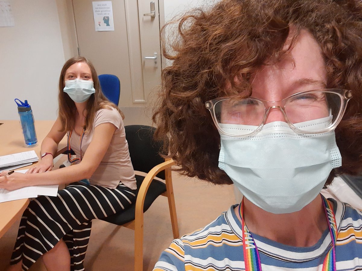 talkingWhitSLTs's tweet photo. Smile for the camera! #IslingtonCommunitySLT are job planning to make sure our service meets the needs of our patients and our MDTs. #PPE #whatdidwedobeforezoom https://t.co/8kN008uyNO