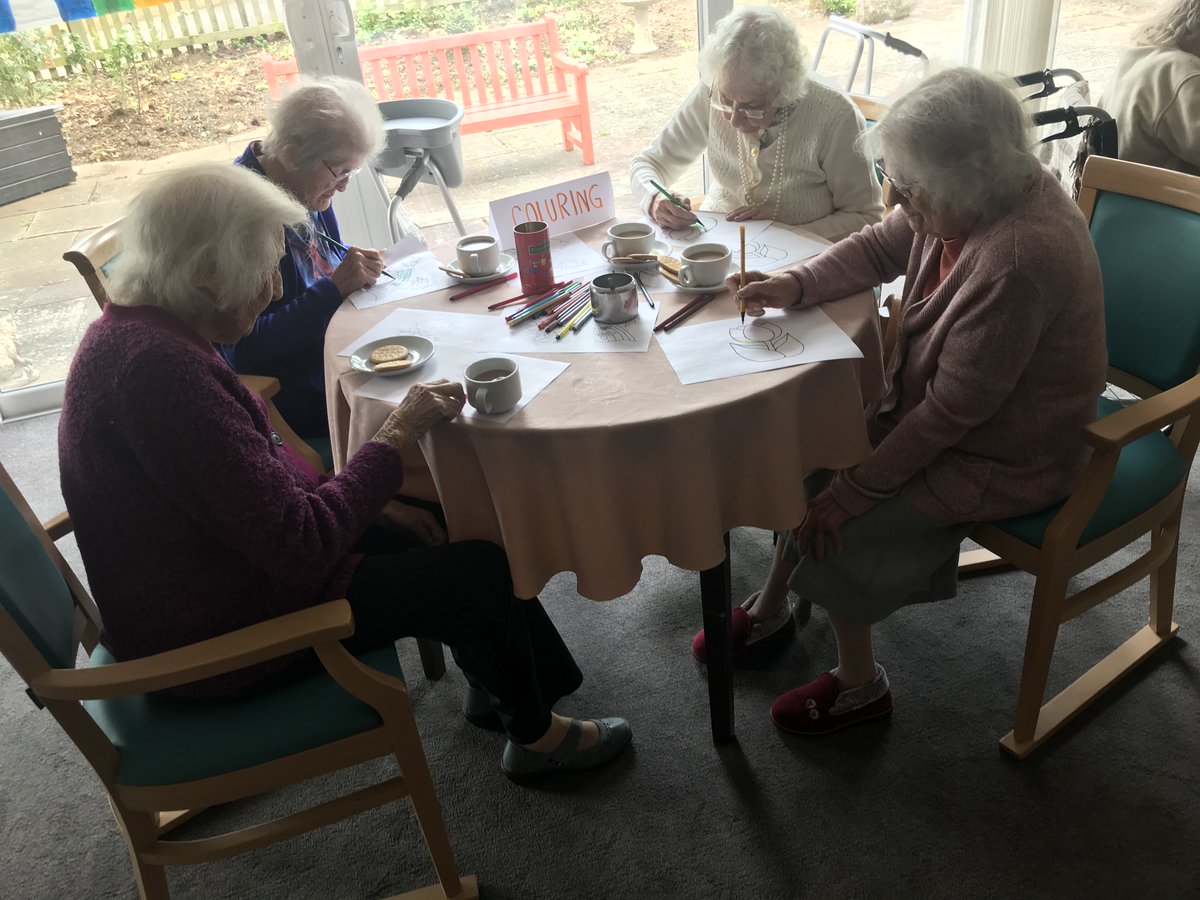 NCCTUK's tweet photo. The fun never stops at Nazareth House Northampton! Our residents enjoyed an afternoon playing cards bingo and taking advantage of our themed activities tables for colouring and word searches along with a cup of tea.  exercises. #fun #activty #staysafe #carehome #ncctuk https://t.co/1XbWcPXirC