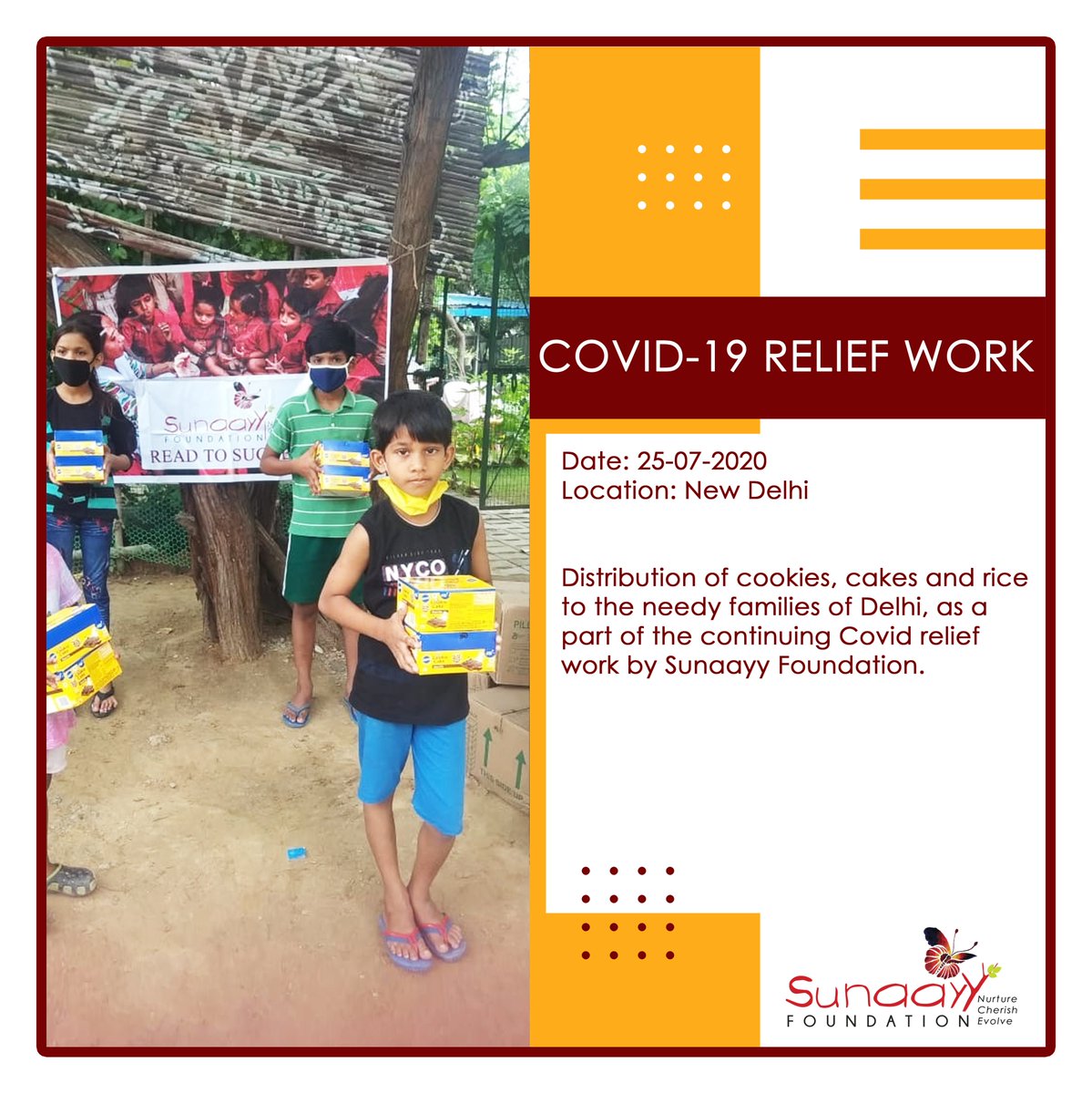 NishVishwa's tweet photo. Covid-19 Relief work being continued in Delhi by Sunaayy Foundation.#donation #charity #donate #children #help #support #nonprofit #community #love #fundraising #ngo #donations  #volunteer #fundraiser #sunaayyfoundation #education #givingback #helpingothers #dogood #covid https://t.co/5yjvbEVvlI