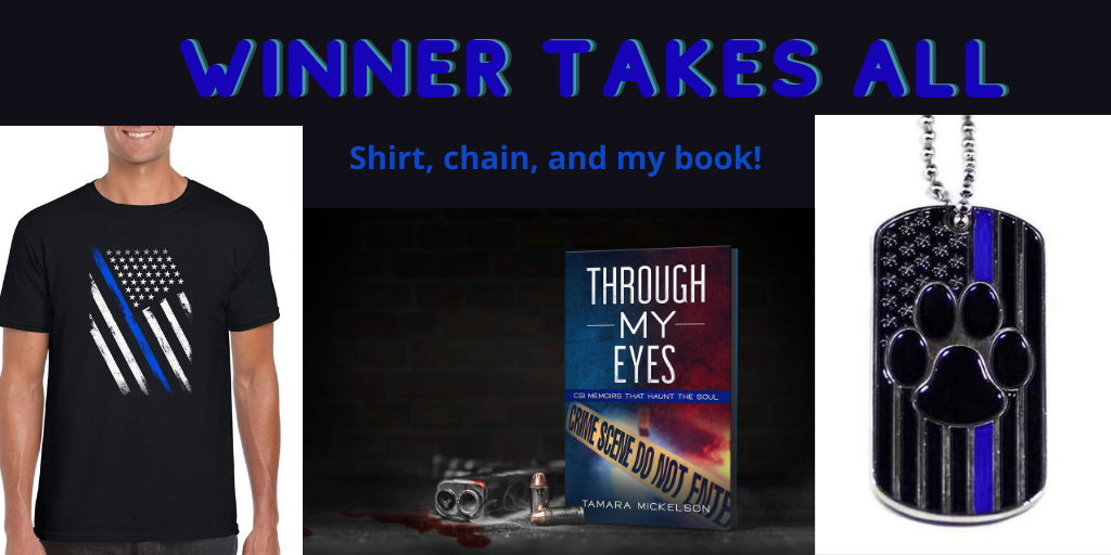 GIVEAWAY TIME!   RULES—

1. Follow <a href="/ThinBluLn4Women/">thinblueline4women</a> &amp; @Supt_Stephens 
2. LIKE &amp; RETWEET this post
3. Add a POSITIVE comment about our LEO's

One eligible follower will be announced tonight at 10:30 PM ET and win all items pictured.    

Thanks, @johnny_sox for sponsoring this!💙