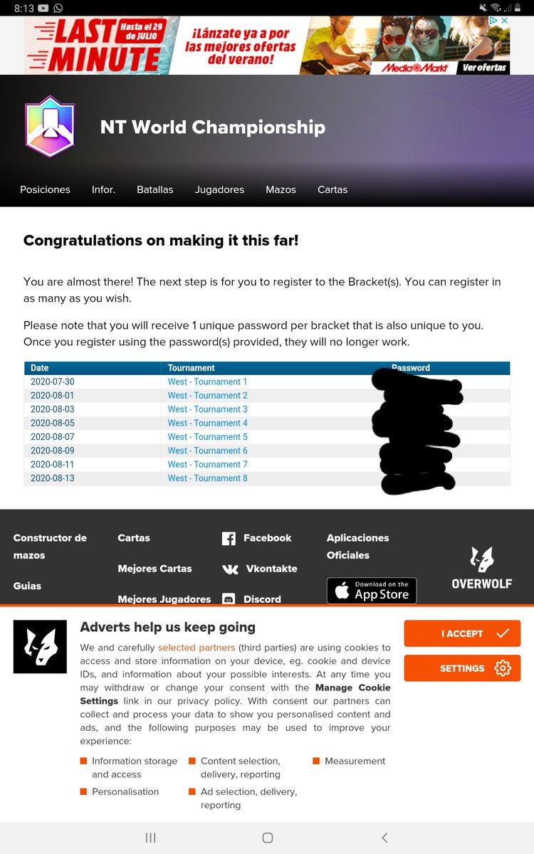 En los próximos días estaré jugando los torneos clasificatorios de la No Tilt.