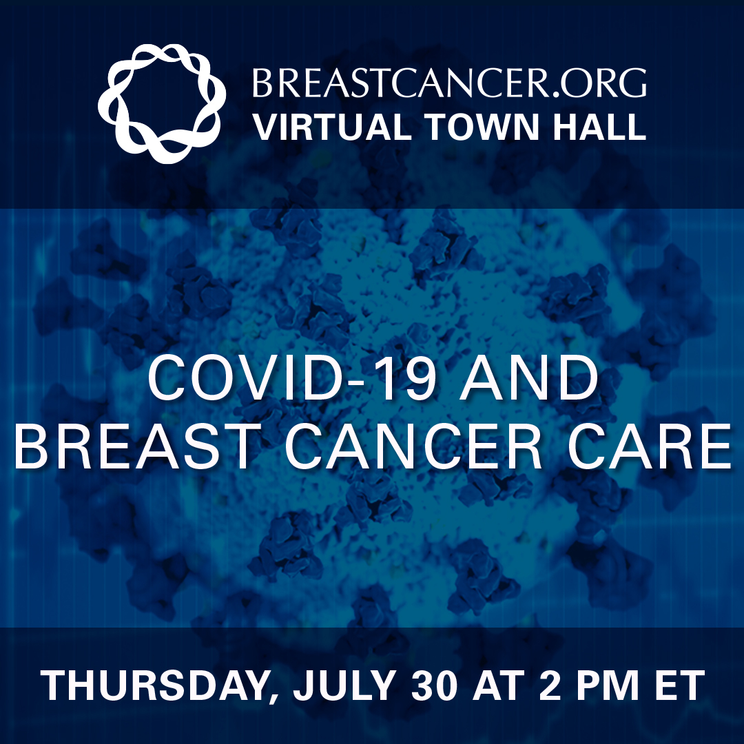 Join me and Breastcancer.org for a virtual town hall tomorrow to hear from medical experts and patient advocates about the impact of COVID-19 on breast cancer care. Register at us02web.zoom.us/webinar/regist…. #covid19breastcancer