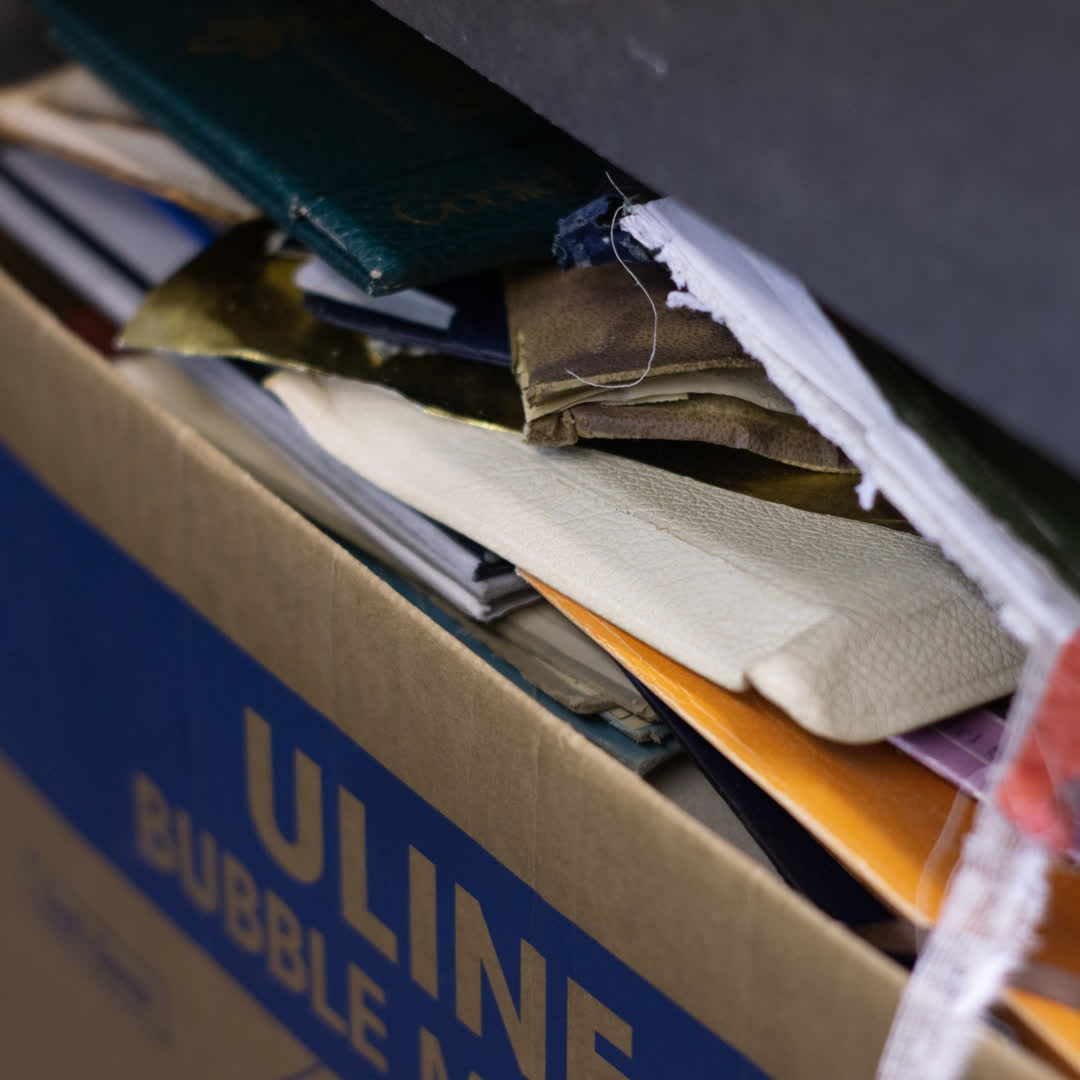 rosbookbinding's tweet image. When we remove old covers, we save them just in case. And you can always request to have it given back to you!