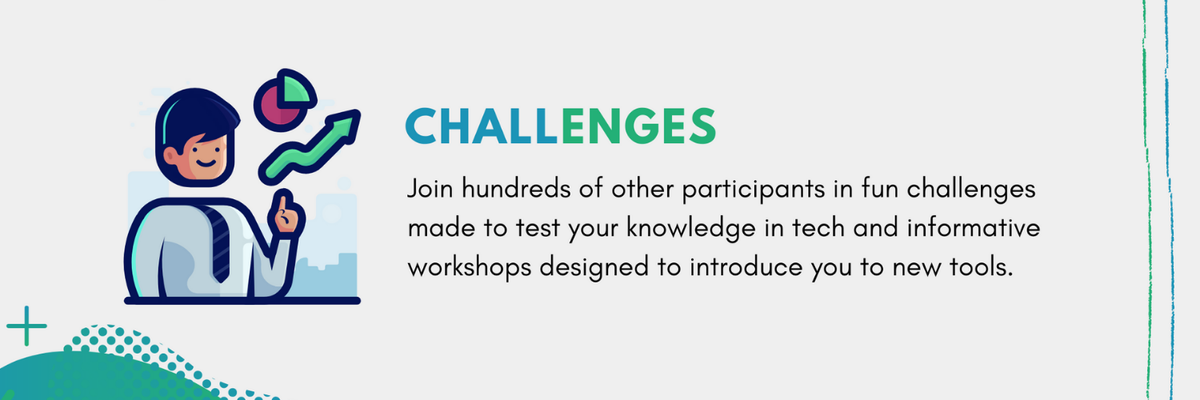 BorderHacks's tweet photo. Why should you join #BorderHacks2020?
๐ป Work on your unique project
๐ Win prizes for completing challenges
๐ Meet new people & connect
๐๏ธ Hear from amazing speakers
Register now: https://t.co/MXMWu43GGz ๐ฏ https://t.co/jxRGEyeYqa