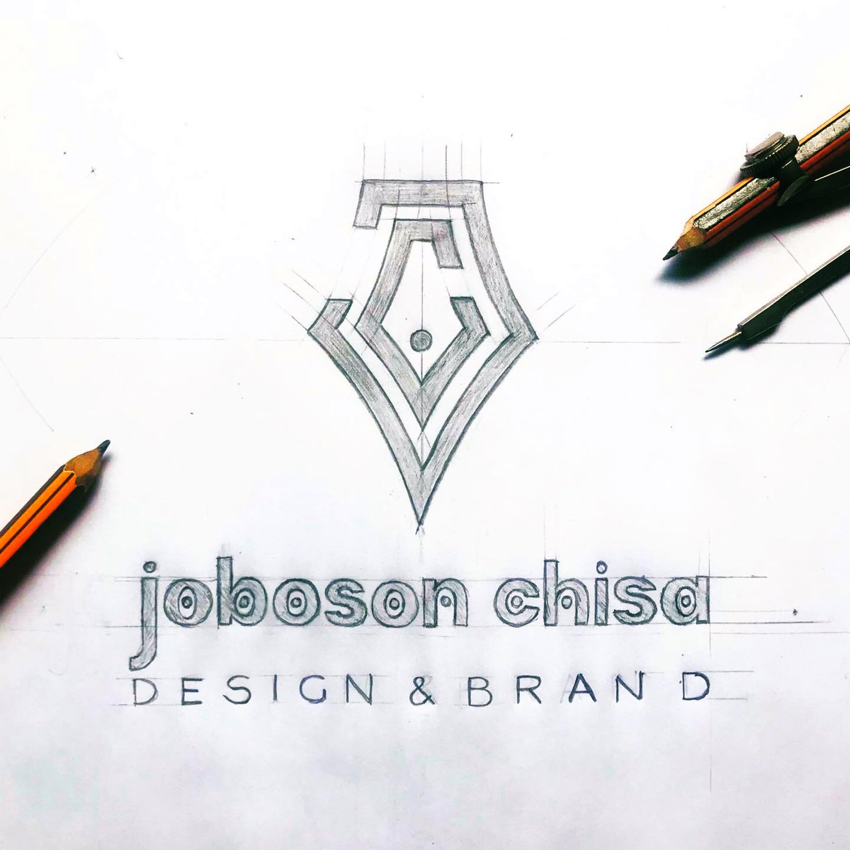 jobosonchisa's tweet photo. Here are some logo sketches that didn’t make the pick and the construction of the chosen sketch. Lowkey wouldn’t mind rotating all the sketches for use if I could lol. 
Love everyone of them. 
#logosketches #logoconstruction https://t.co/YbsA2L4AhQ