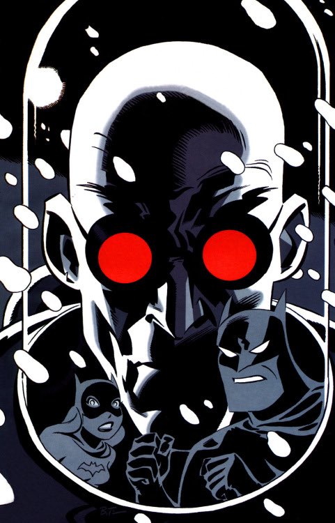 Round red goggle eyes are villain character design shorthand for "all things being equal, I wouldn't NECCESSARILY be evil... but oh well, in for a penny"