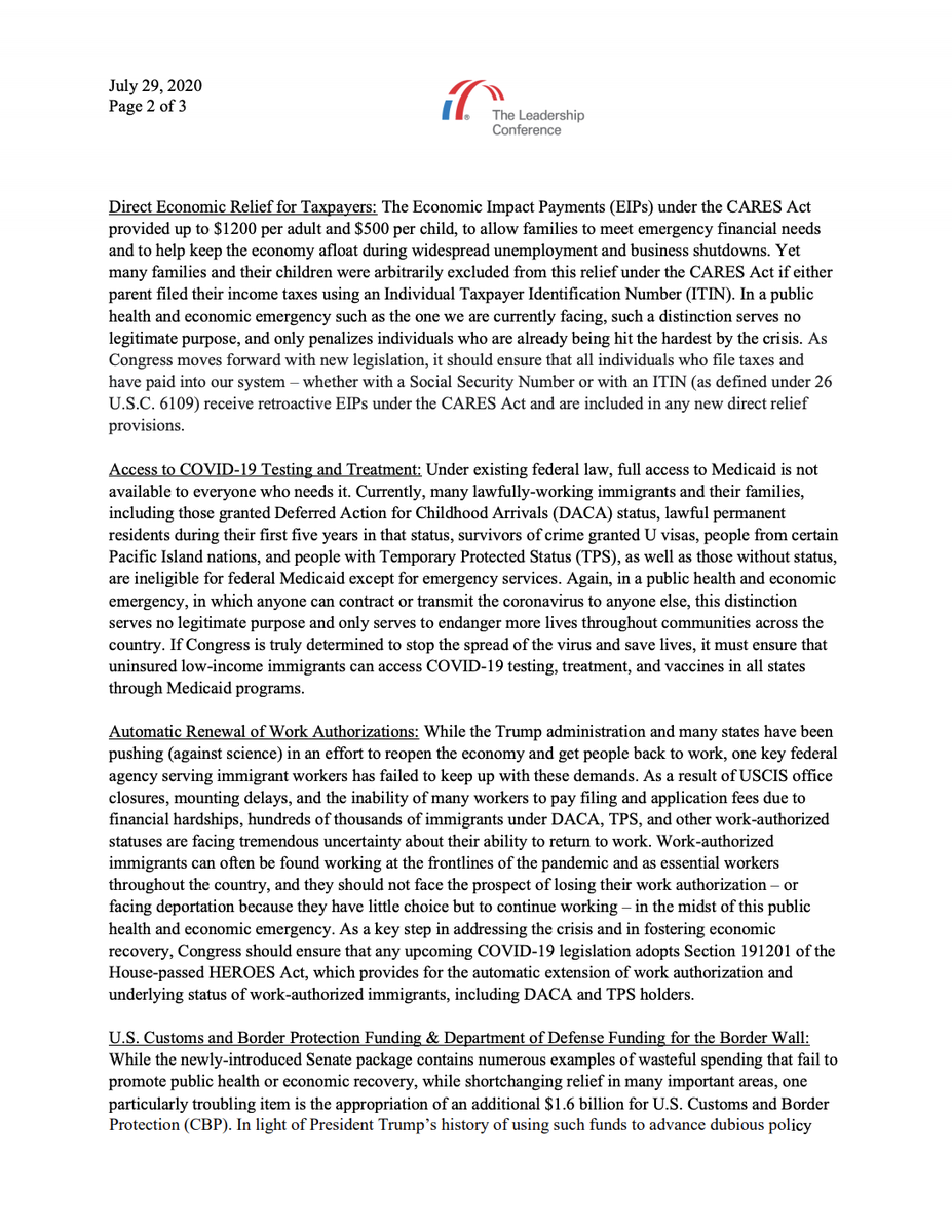 Screenshot of page 2 of our letter. The full text is linked in the original tweet.