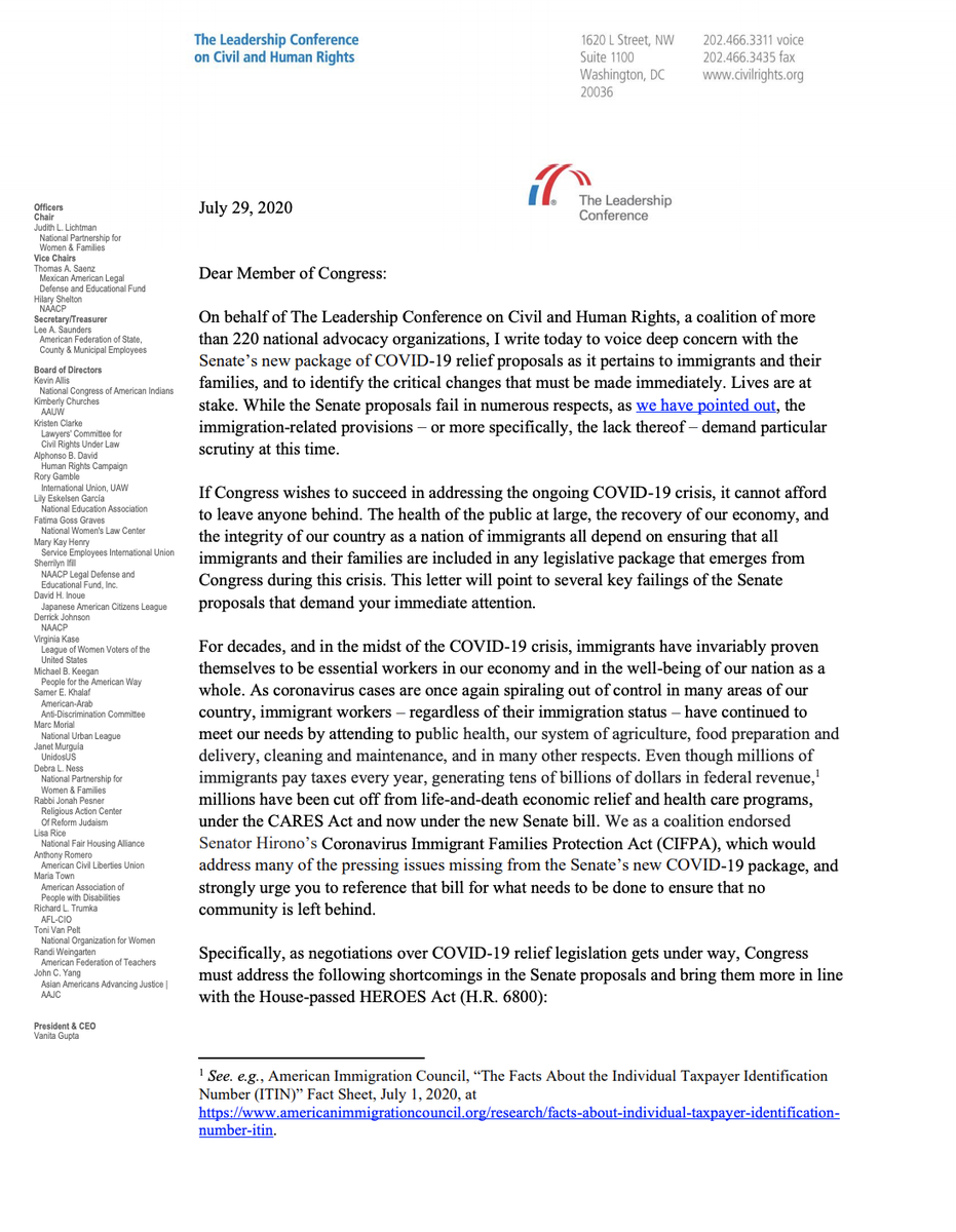 Screenshot of page 1 of our letter. The full text is linked in the original tweet.