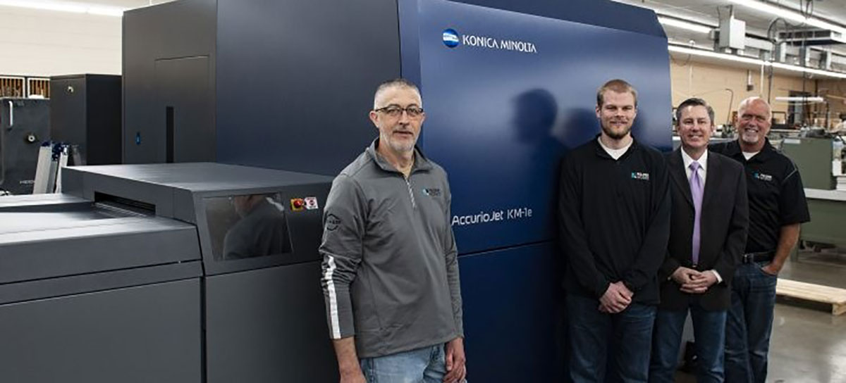 KonicaMinoltaUS's tweet photo. .@TaylorCorp Unit Installs First #KonicaMinolta AccurioJet KM-1e Enhanced #Inkjet Press: https://t.co/7LsxJNCzD8
(via @PIConnects) #Printing #Printer #InkjetPress #RETHINKPrint #PrintProduction https://t.co/1CK2JD0Rb8