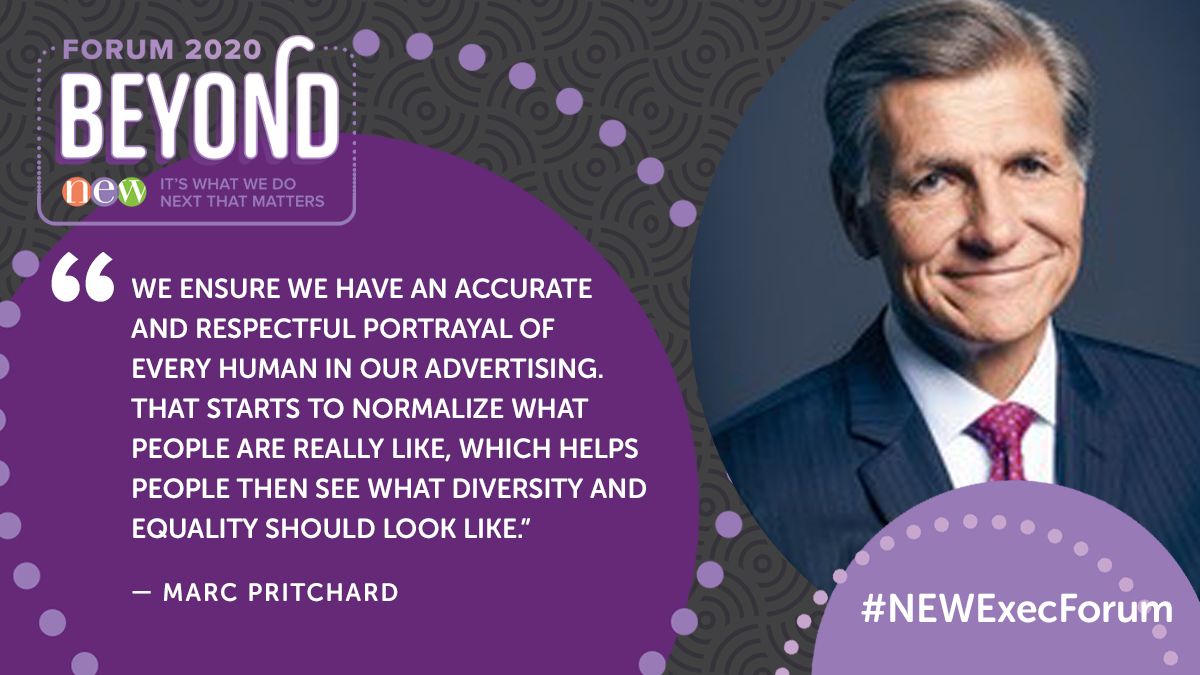 NextUpIsNow's tweet photo. NEW Executive Forum is off to an amazing start with our first session of the day "Beyond Positioning – Standing for What You Stand For," including some wonderful thoughts from Marc Pritchard, CBO, @ProcterGamble.
#NEWExecForum #AdvancingAllWomen https://t.co/GsTp687I1T