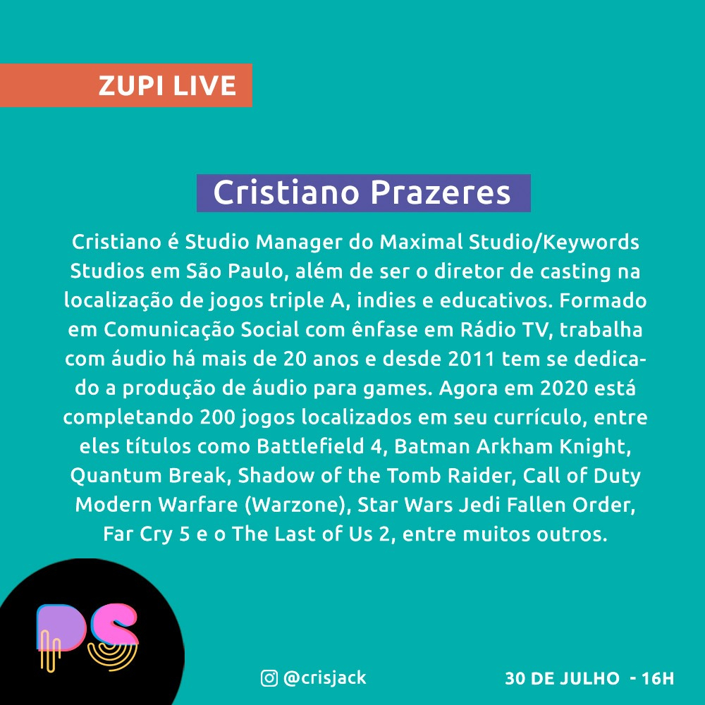 Zupi's tweet photo. Amanhã, dia 30 às 16h, tem live com @crisjack e @simonekliass criadora da Conferência Pixel Voice.
⠀
Já programem o despertador!
⠀
🔹Assista pelo nosso canal https://t.co/JIVUQvQ9NT
⠀
#ABASTEÇACOMIDEIAS
⠀
#pixelshow #zupilive #pixelvoice https://t.co/WuOb2RNoMv