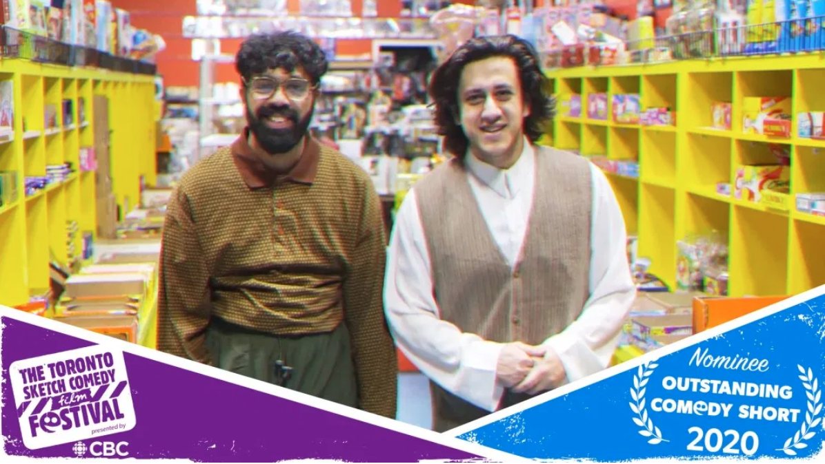 TOsketchfest's tweet photo. The Outstanding Comedy Short Award, presented by @cbc, goes to . . . Uncle Saaajiid: Live from The Internet!

Director and Writer: @darrellfaria 
Cast: Darrell Faria and @Siddiqs https://t.co/KO3P78lMzF