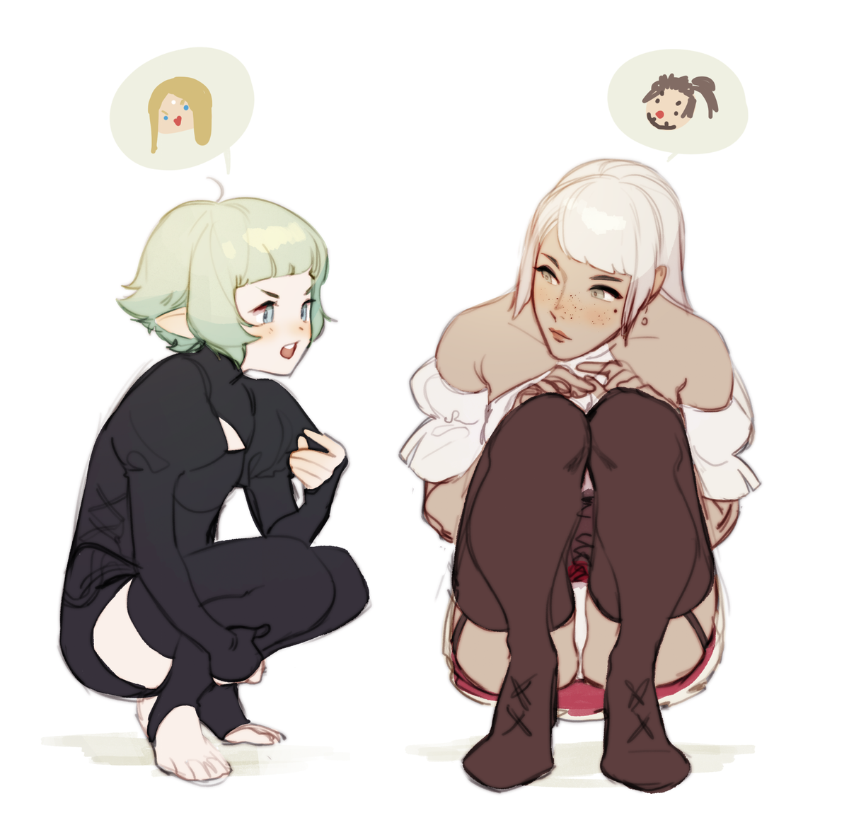 more Melon and Nora ^p^in the first pic she's telling her why those two hate e/o ??