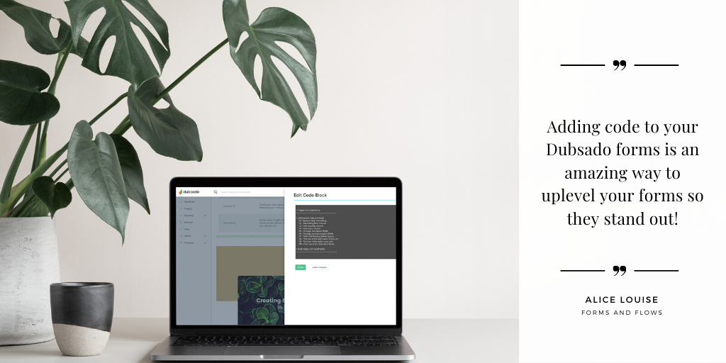 thefreelanceesc's tweet image. Adding code to your Dubsado forms is an amazing way to uplevel your forms so they stand out! #CRM #formsandflows  formsandflows.com/overview-html-…