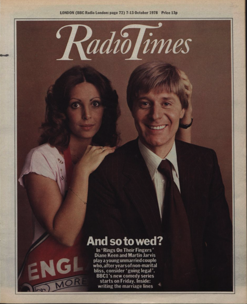 Happy birthday, Diane Keen, cover star with Martin Jarvis for in 1978 for Rings on Their Fingers. 