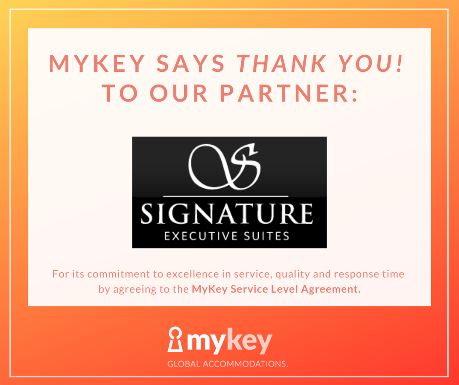 MyKeyGlobal's tweet photo. Thank you to Signature Executive Suites for signing our Service Level Agreement!
Visit https://t.co/J0niOU94eq for more information about becoming a Global Alliance Member.
#Service #Insurance #InsuranceHousing #Quality #corporatehousing #servicedapartments #furnishedhousing https://t.co/mFFxETV9sA