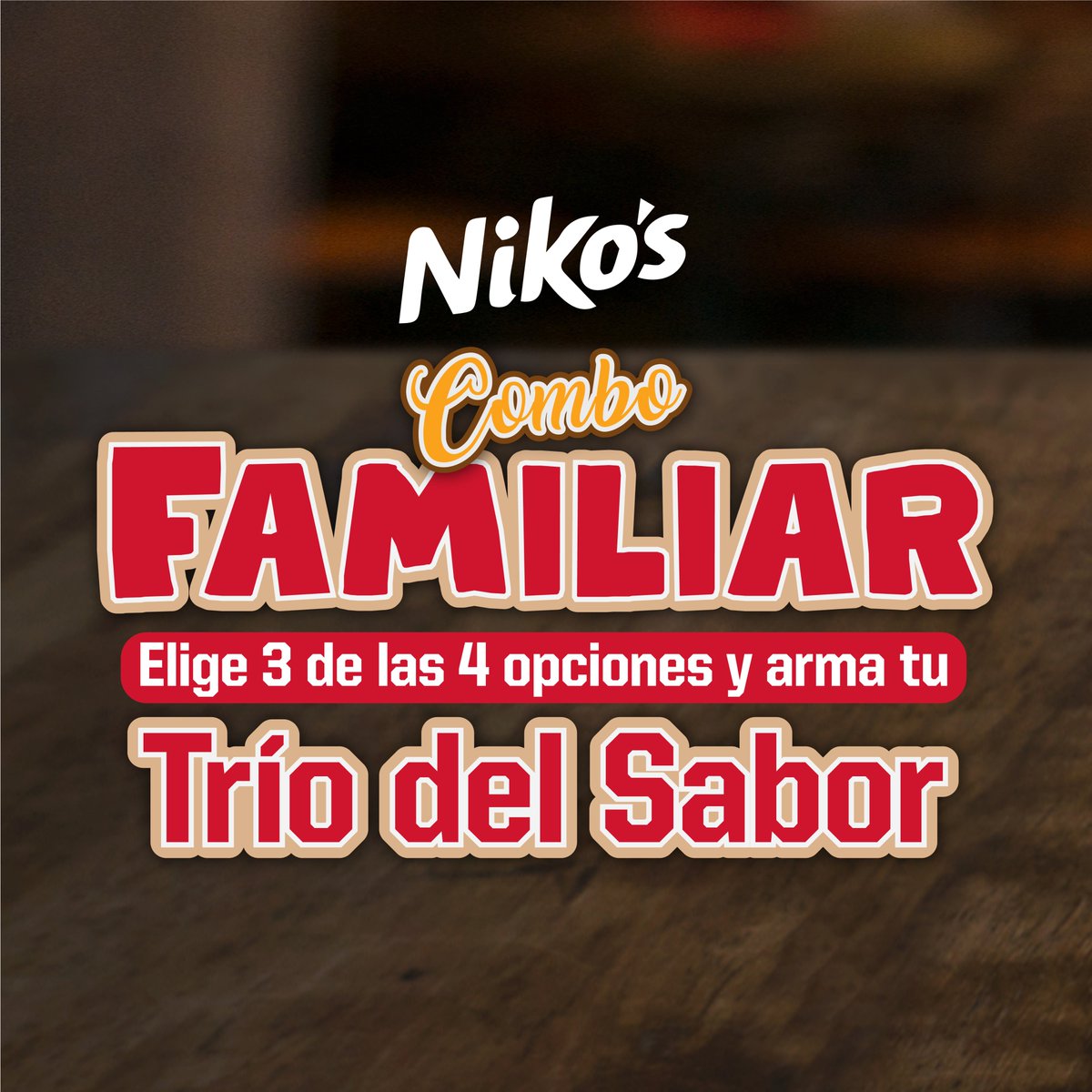 NikosCafe's tweet photo. Te traemos una promo perfecta para la familia, elige 3 de las 4 opciones y arma tu Trío del Sabor. ¿Cuál será tu elección para hoy?

Disponible a través de Appetito24, Niko's Chat 62702136📱 o Para llevar 62586463📱.

#Panamá #SabeAPanamá #CuidatePanama #ChateayRecoge #NikosChat https://t.co/mwolJwz6YX