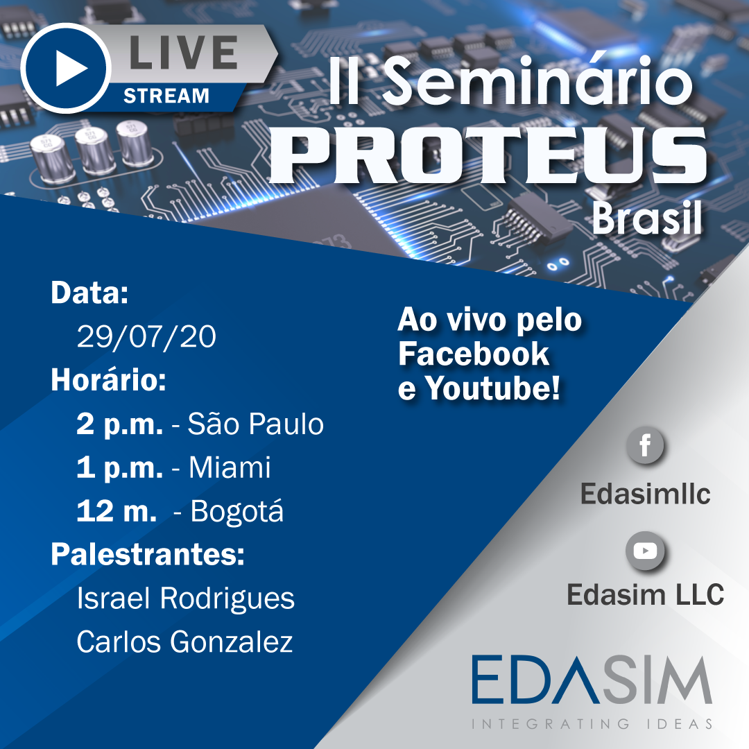 EdasimLlc's tweet photo. II Seminário Proteus Brasil.
Porque o Proteus é a melhor ferramenta para o ensino tecnológico nestes tempos de pandemia. #proteus #pcb #iot #cosimulation #edasim #labcenter #pcbdesign #arduino #raspberrypi https://t.co/ODW0YvCxLw