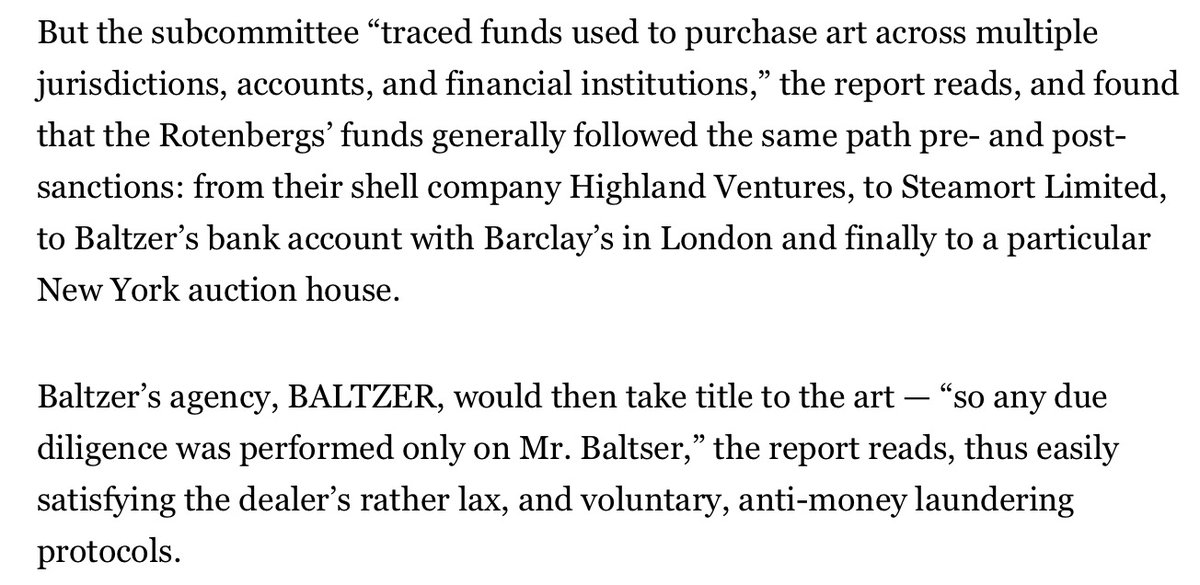 The Congressional report unpacks how easy it is to defeat the art world's "lax and voluntary anti-money laundering controls":