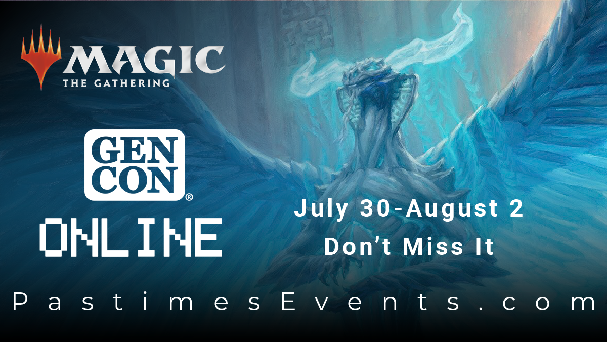 pastimesonline's tweet photo. The Magic at #GenConOnline Prize Wall is live at https://t.co/xbf4TFPLEo

Check it out for cool prizes from @UltraProIntl @UltimateGuard @Levelupdice @FoamBrain @MTGProShop @GamerMats 

Don't forget to check out our awesome partners @MTGMelee @SpellTable &amp; @wizards_magic ! https://t.co/qX0gw875ud