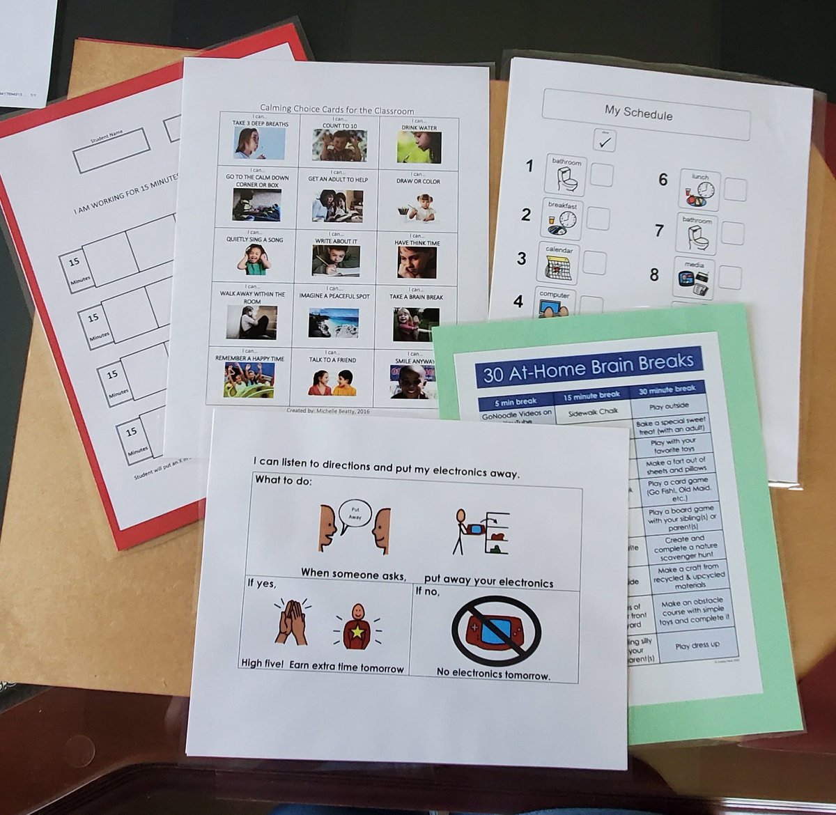 Dr_Corcoran's tweet photo. Our BIAs created Visual Schedules, First/Then Boards, Social Stories, &amp; Behavior Charts to send home to our students! #RPSisGettingReady for Virtual Learning! @pbcsd @MegDavi01552933 @SommerPBCSD @licatap @southPbcsd @Erica4schools https://t.co/trDGTVcaPM