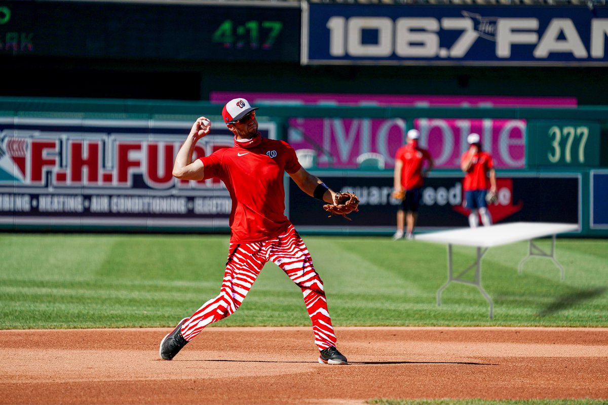 Nationals's tweet photo. We’re playing in ✌️ Buffalo ✌️ today so we’re trying to blend in with the locals. 

#NATITUDE https://t.co/VyTuVt1HPx