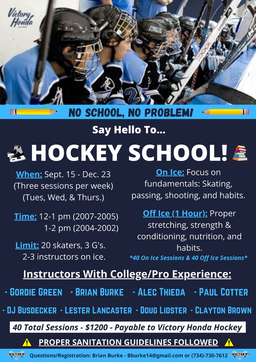 RealVHHockey's tweet photo. ππNo School, No Problem! Say Hello To Hockey School!ππ
Join Victory Honda Hockey School and focus on hockey fundamentals. ππ₯
βοΈ
β
To register, click on the link below:β
β¬οΈβ¬οΈβ¬οΈ
https://t.co/izizaDGYdp
#victoryhondahockey #hockeyschool #VHstrong #VHdifference https://t.co/KyAtqvfqEG