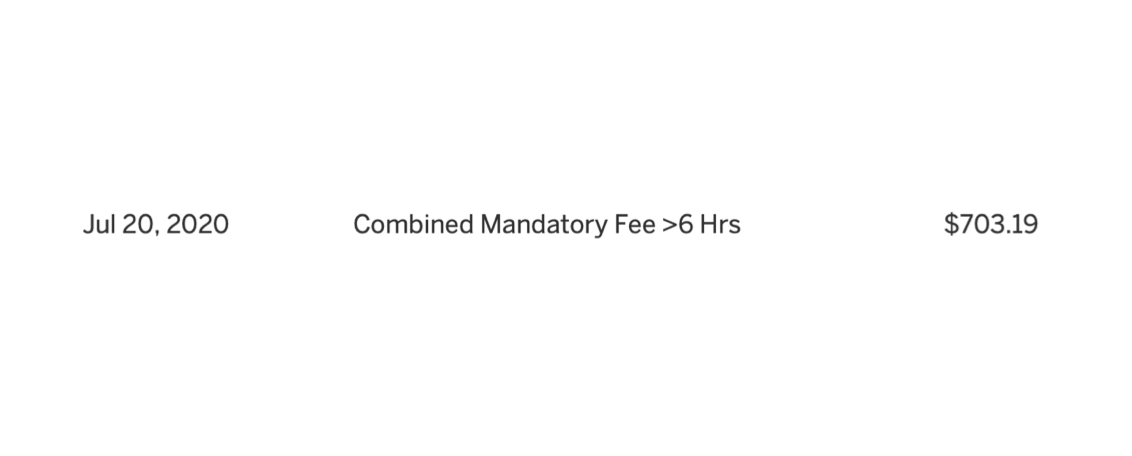 jacob_decastro's tweet photo. So @IUBloomington combined all the fees into one line item on bursar bills.

This makes it harder to see — and potentially dispute — individual charges. Students need *more* transparency, not less https://t.co/UnFgPAbMwF