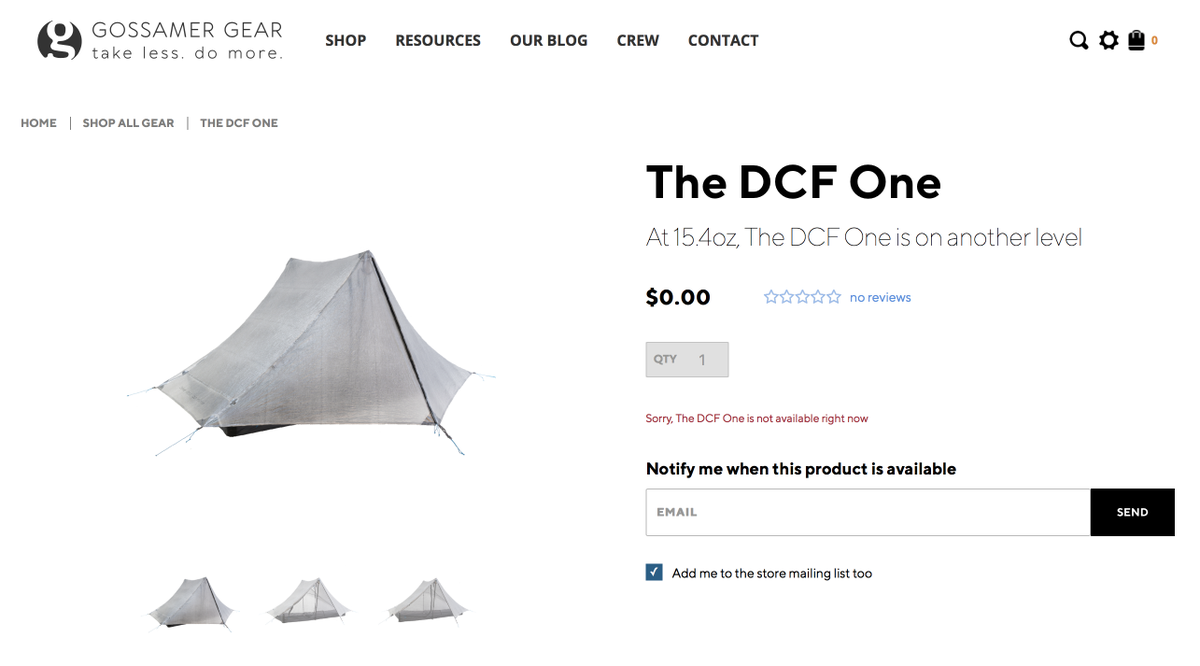 hendrikmorkel's tweet photo. I 💜 the pricing on these new cuben shelters from @GossamerGear! That's proper SUL for my wallet 😋 https://t.co/K9MTpzJPMX #ultralight #backpacking #trekking #cuben https://t.co/mQINPZwQAN