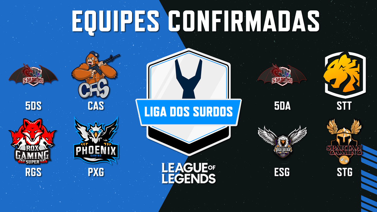 ligasurdos's tweet photo. E temos todas as equipes da nossa Liga confirmadas!

5DS e 5DA @5Dragons1 
CAS @CaptainStriker5
STT @StormTigeR_
RGS @RoxGamingSuper
PXG @Phoenix69471400
ESG @EagleSavageGam1 
STG @SparttanGaming 

Nosso primeiro encontro é nesse domingo às 17h, para o sorteio dos grupos! https://t.co/fot94CW2KJ