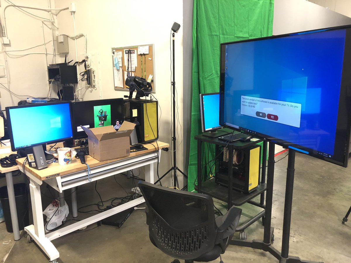 vfxtechnologies's tweet image. Continuing our ongoing testing of new gear for our Virtual Production / VR Unreal Engine Workstation area. 
 #virtualproduction  #pc
 #virtualreality #VR #8k #4k
 #unrealengine  #specialeffects 
 #setup #VFXTechnologies  #vfxtech #gpu  #rendering   #htcvive  #technology #tech