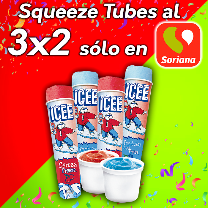 ICEEmx's tweet photo. ¡Ve corriendo a #Soriana y aprovecha esta promoción de #JulioRegalado! 😍😍

No olvides que también puedes pedirlo para #pickup

#ICEE #SqueezeTubes #JulioRegaladoEnSoriana #DiloconICEE #ActitudICEE #FelizMiercolesATodos https://t.co/JBnn7pXPZT