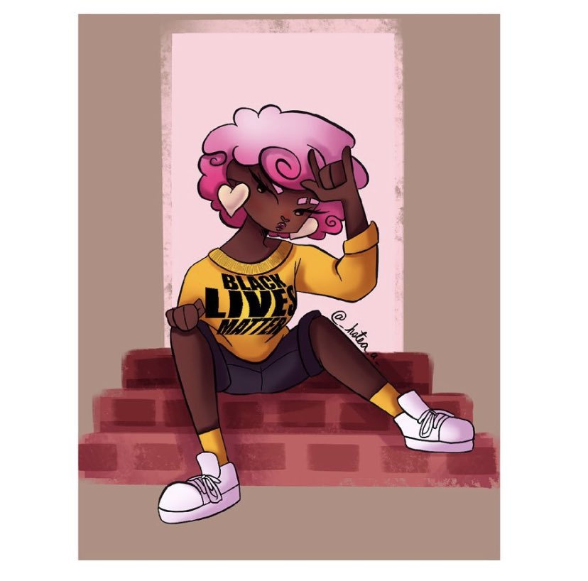 _HoTea_'s tweet photo. Hi my name is Dana and I’m a young queer blk artist! I specialize in illustration and my goal is to do book illustrations full time! Here’s some examples of my work! https://t.co/68VZxDyEZ5
