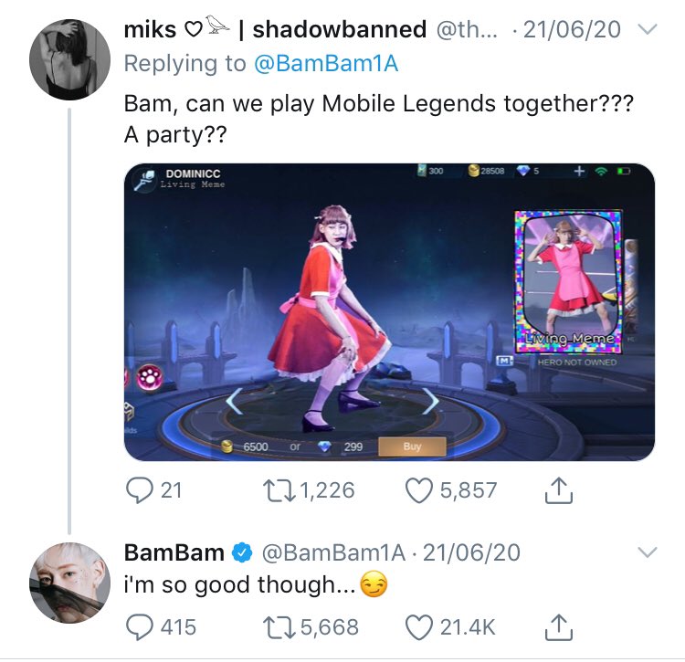 the level of comfort bambam and ahgases have with each other >>>>>>