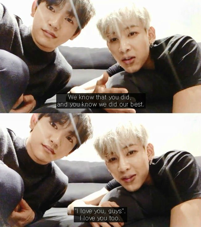 lets not forget this iconic live when ahgases felt bad for not being able to get a win and bambam went on vlive and said this to us... we are truly the luckiest fans