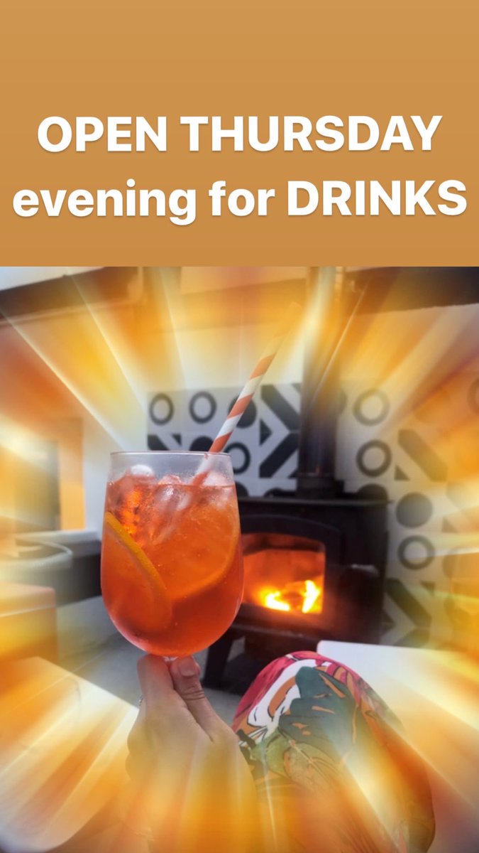 open THURSDAY evening for DRINKS