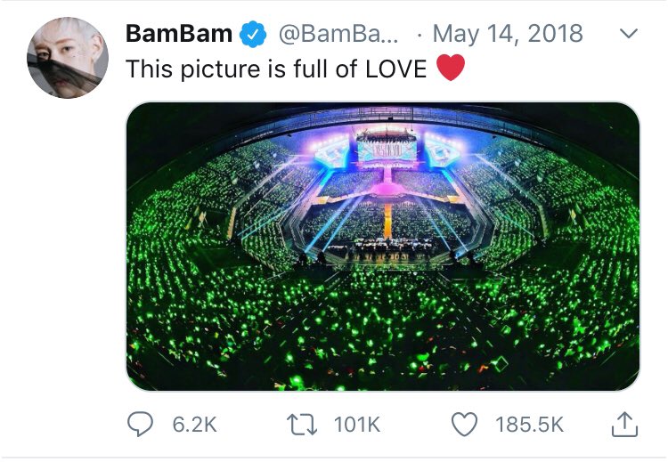 he loves and respects ahgases so much, and he doesnt miss a single opportunity to show it. BAMBAM BESTEST BOY EVER!!