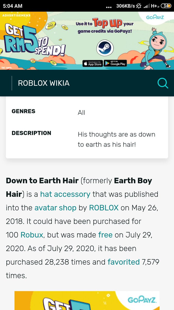 Code Deeterplay On Twitter Roblox News New Free Item Gift Card Reward Leaks Down To Earth Hair Https T Co Ukzszqixqx Via Youtube - free roblox boy hair not a model