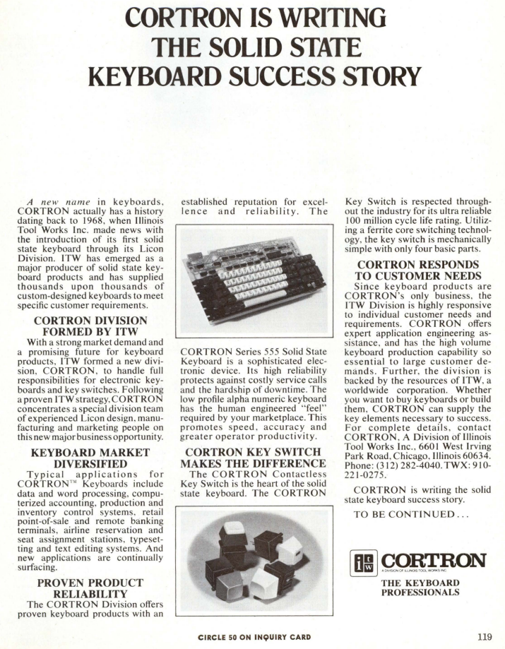 so many keyboard ads. never heard of Cortron.