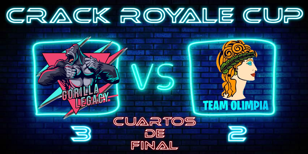 ¡¡¡Resultados de los partidos de ayer!!!
#ClashRoyale   

Partido 27:

Triunfo por la mínima de <a href="/gorilla_legacy/">Gorilla Legacy</a> que se asegura un lugar en las semifinales. Agradecemos la participación de <a href="/Team_OlimpiaGG/">Team Olimpia</a> en nuestra copa.
