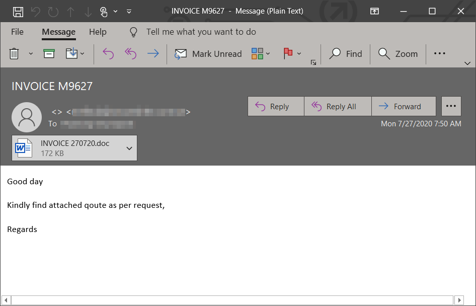 MsftSecIntel's tweet image. Since reemerging on July 17, Emotet has sustained its activities with daily spam runs spewing more than 500K emails every day (except weekends) starting at around 2:00 AM Pacific Time (UTC -7). This week, the malicious attachments used were observed mostly in Europe.