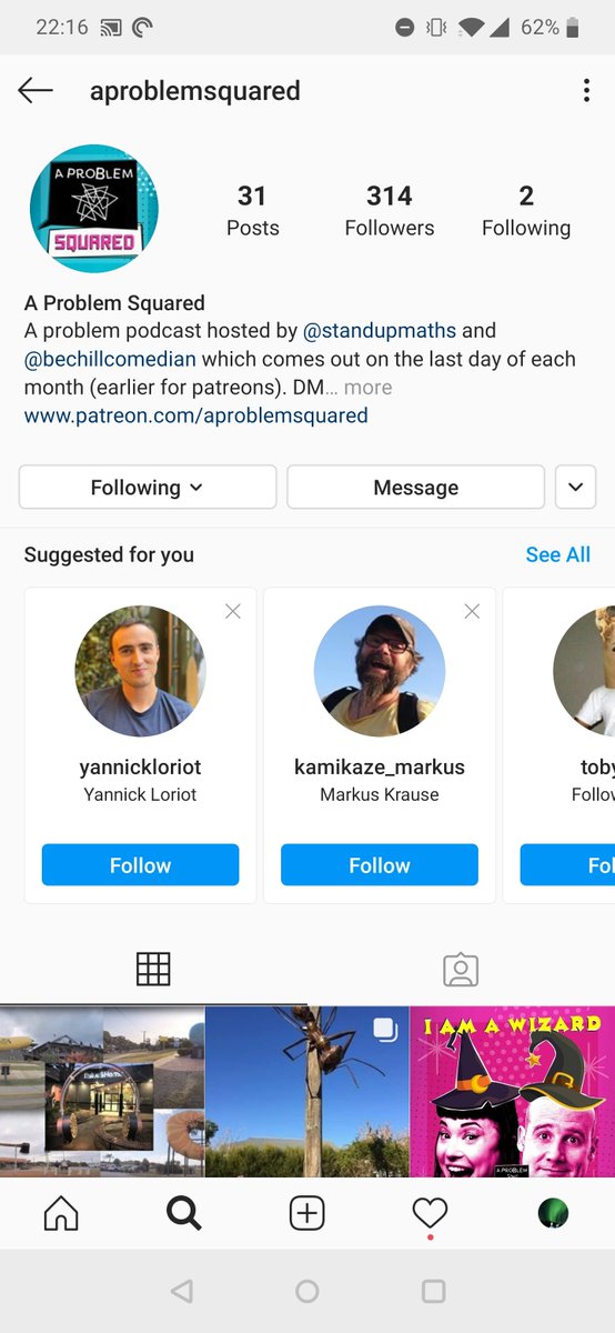 scriptist's tweet photo. @AProblemSquared I am your pi hundredth Instagram follower! https://t.co/GslkILFiXU